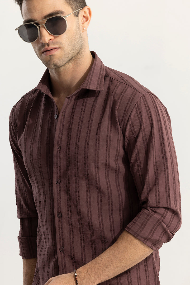 Stripy Maroon Shirt