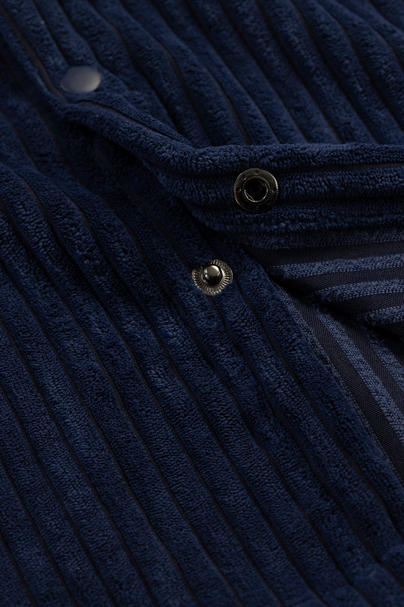 Plush Pulse Navy Overshirt