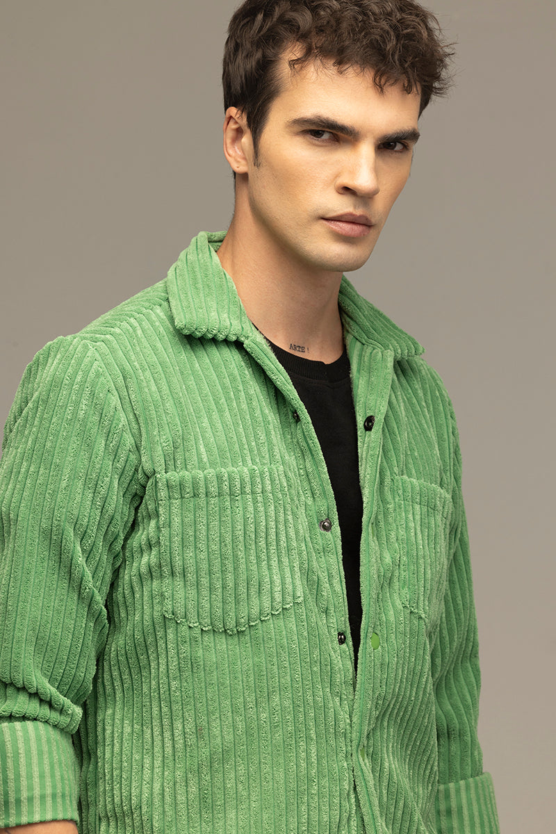 Plush Pulse Green Overshirt