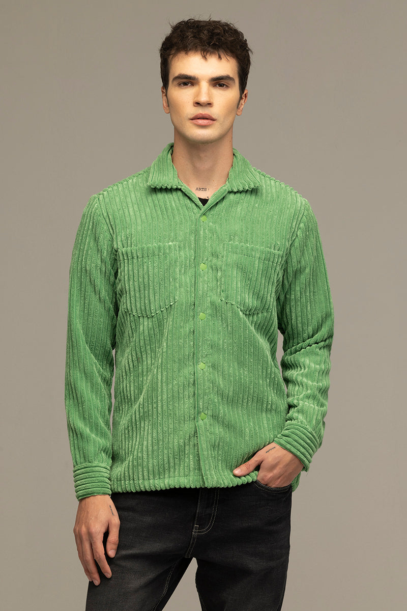 Plush Pulse Green Overshirt