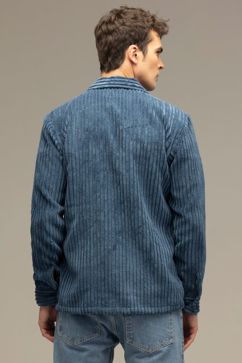 Plush Pulse Blue Overshirt