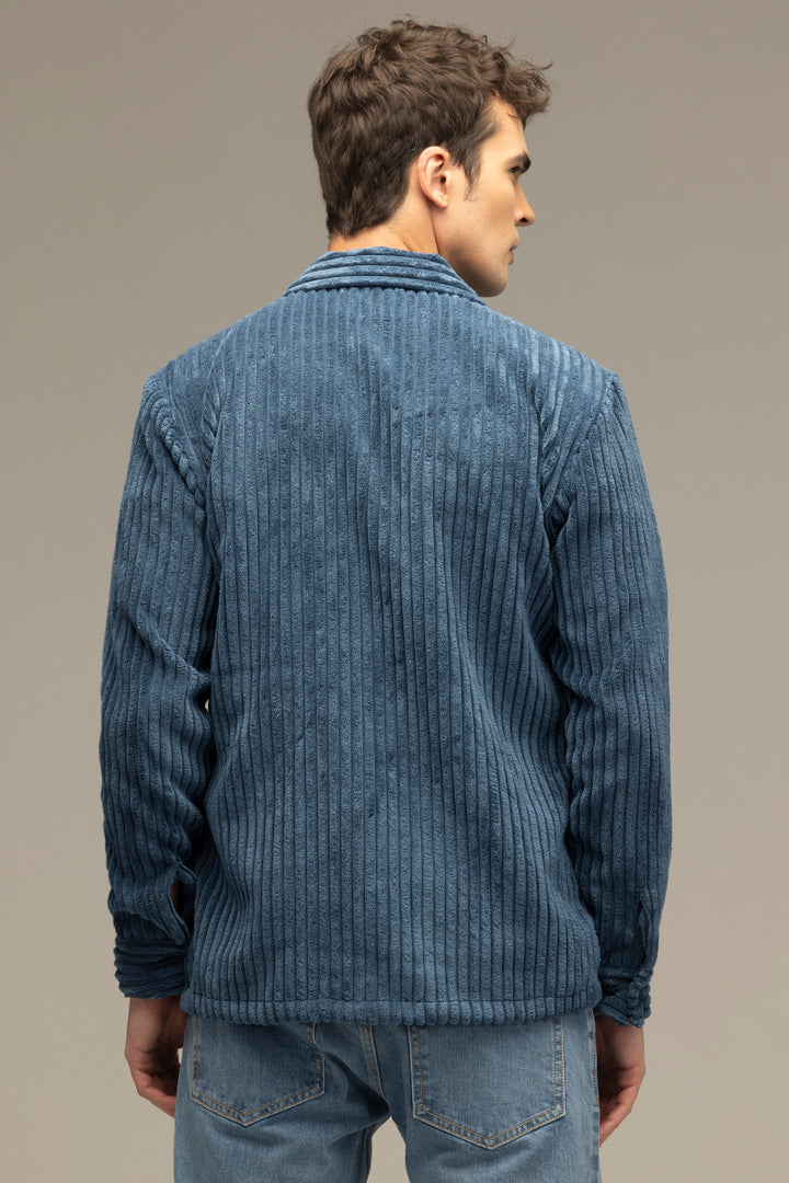 Plush Pulse Blue Overshirt