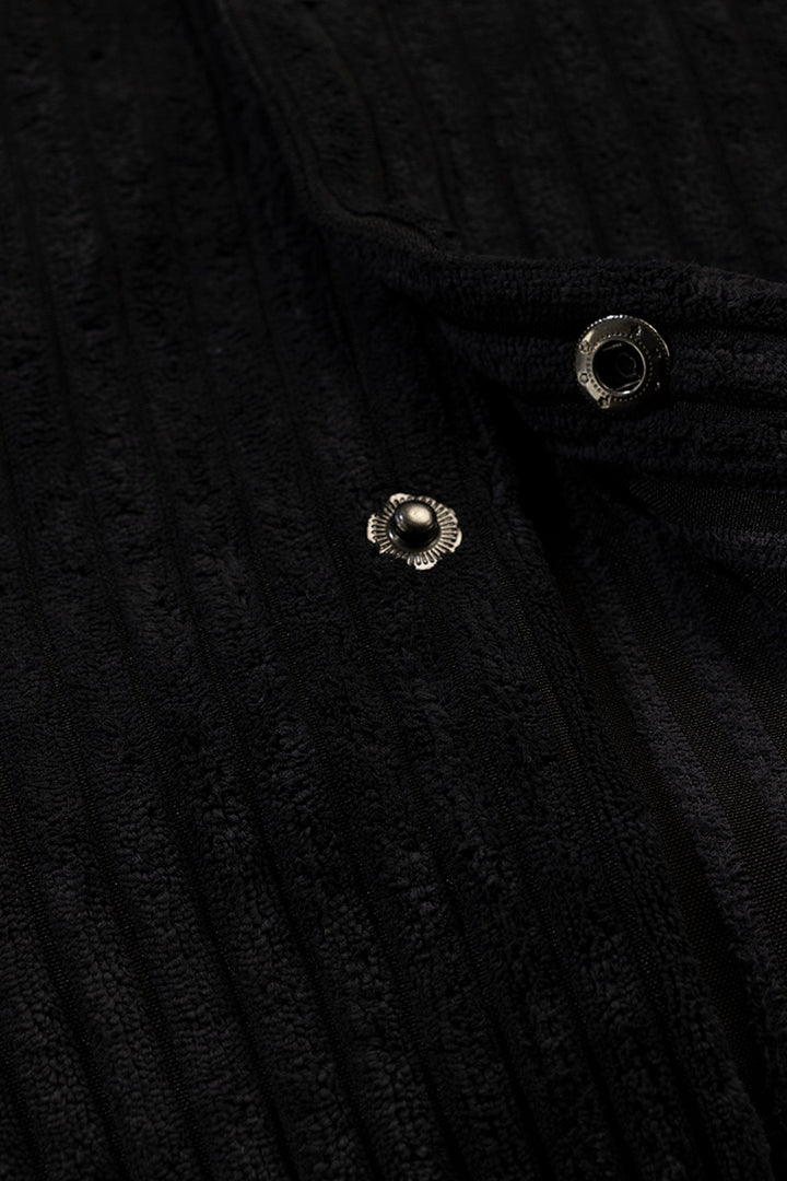 Plush Pulse Black Overshirt