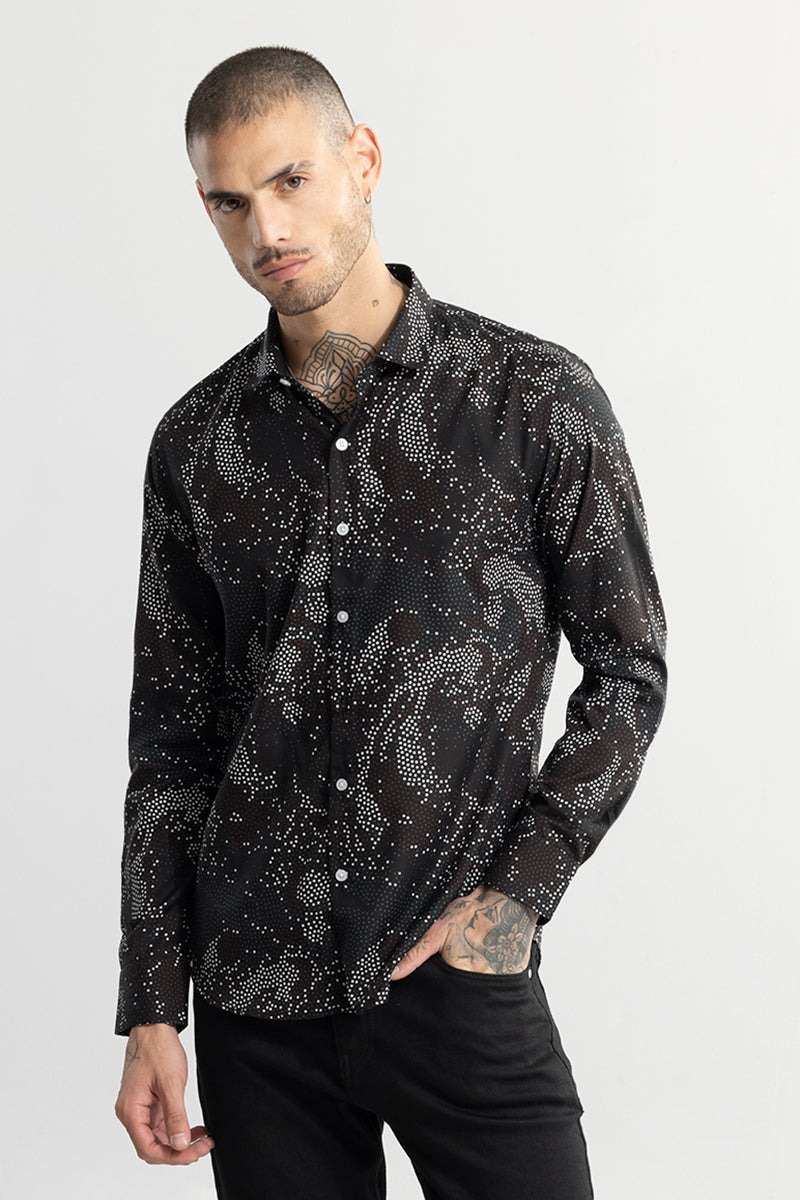 Speckle Dot Black Shirt