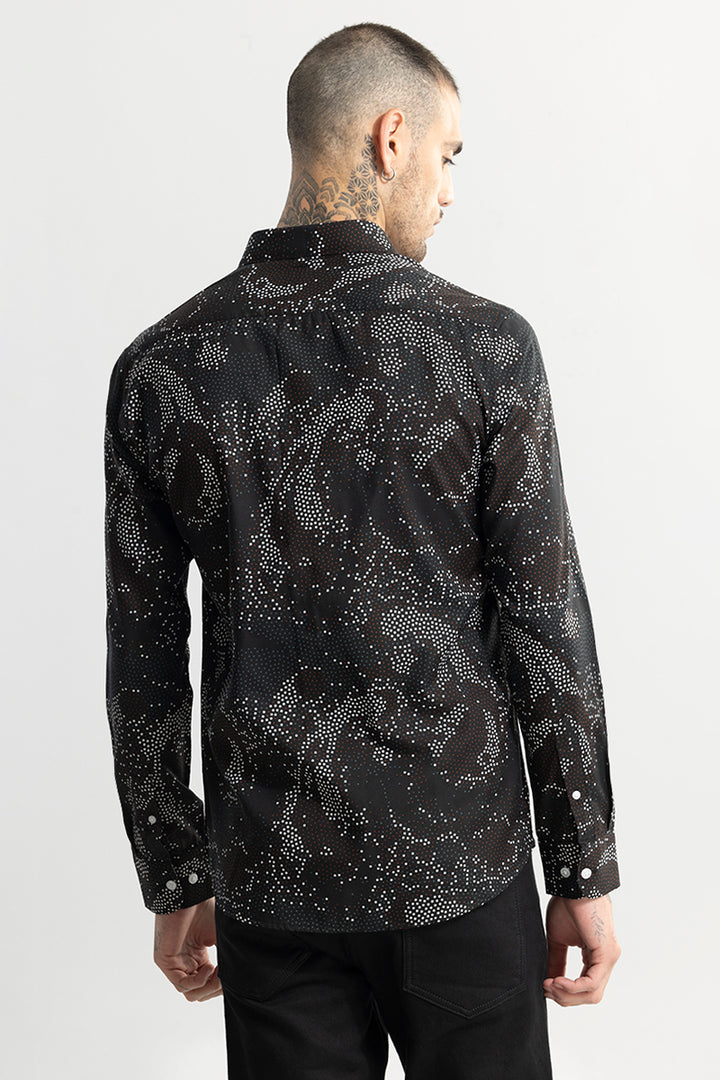 Speckle Dot Black Shirt