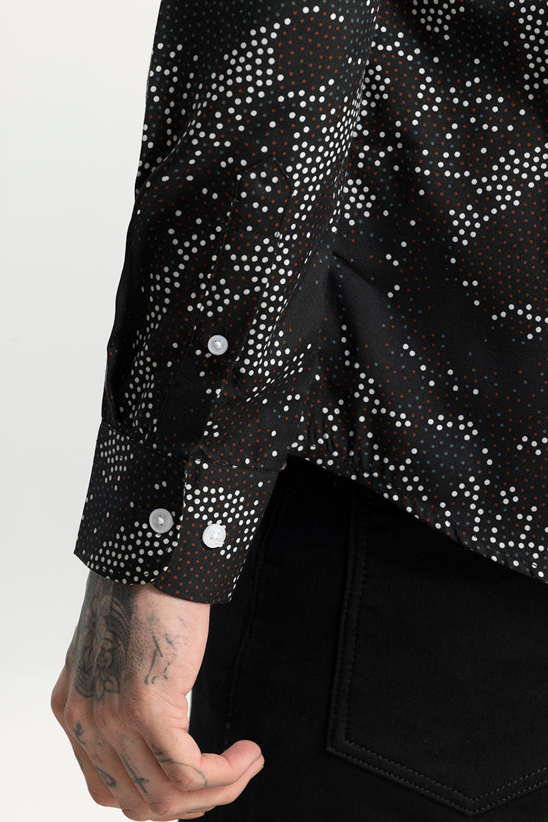 Speckle Dot Black Shirt