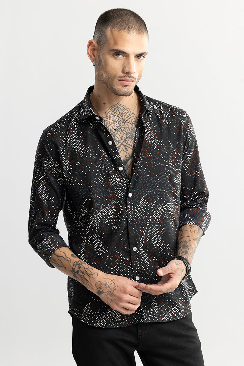 Speckle Dot Black Shirt