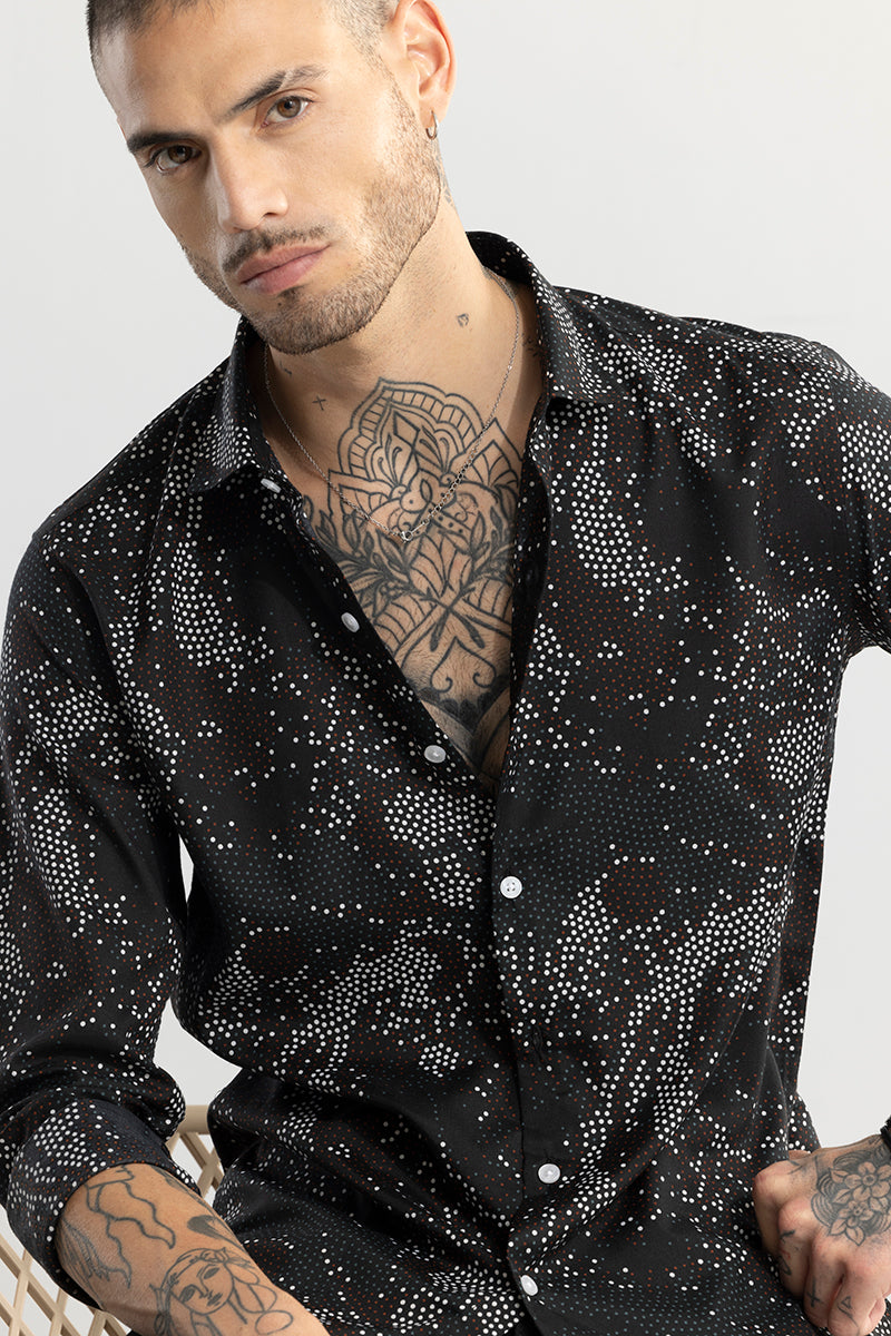 Speckle Dot Black Shirt