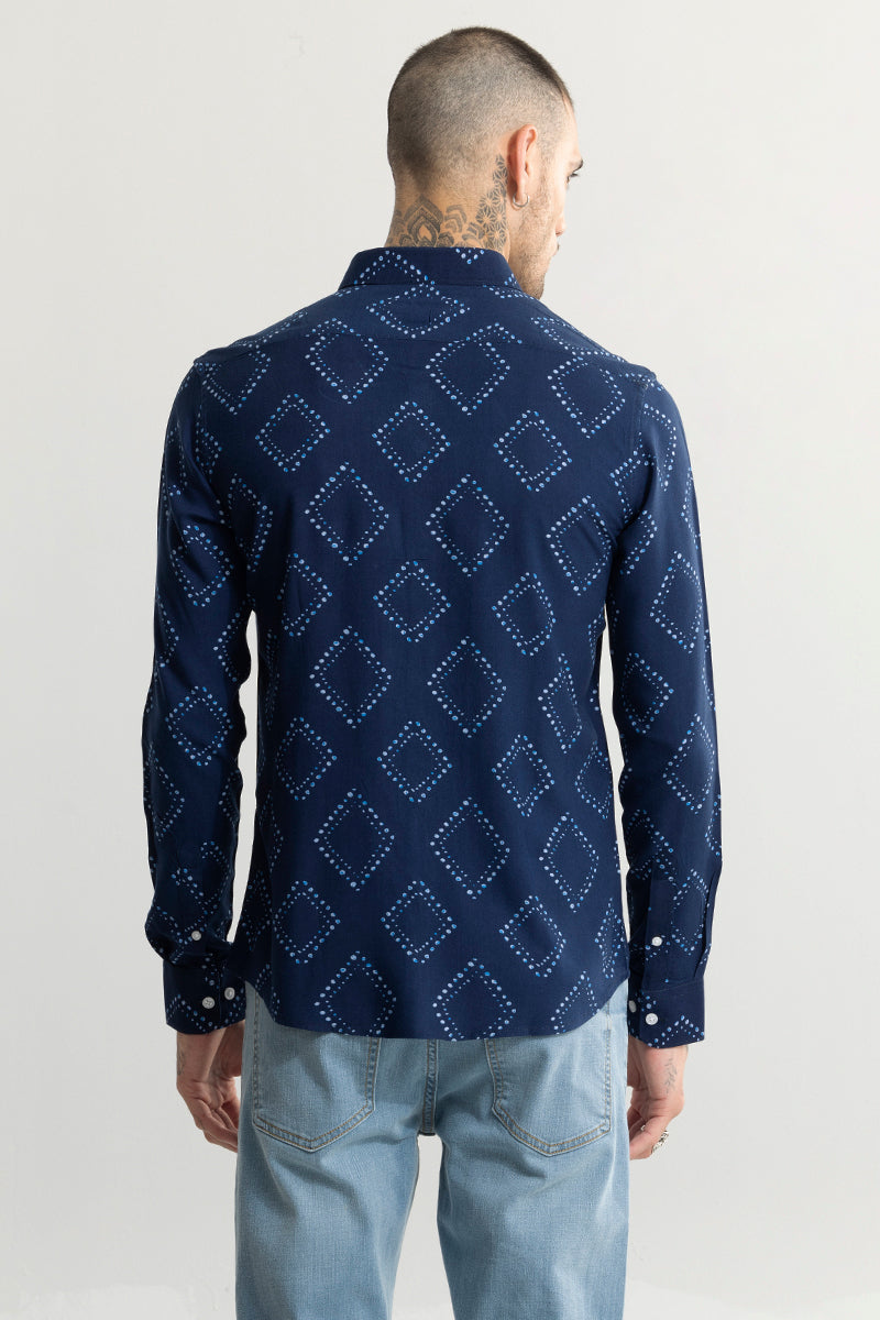 Dotted Romb Blue Shirt