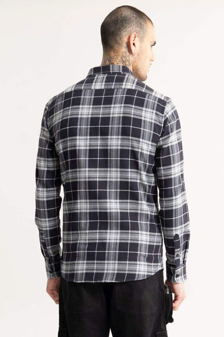 Buy Men's Cannon Checks Grey Shirt Online | SNITCH