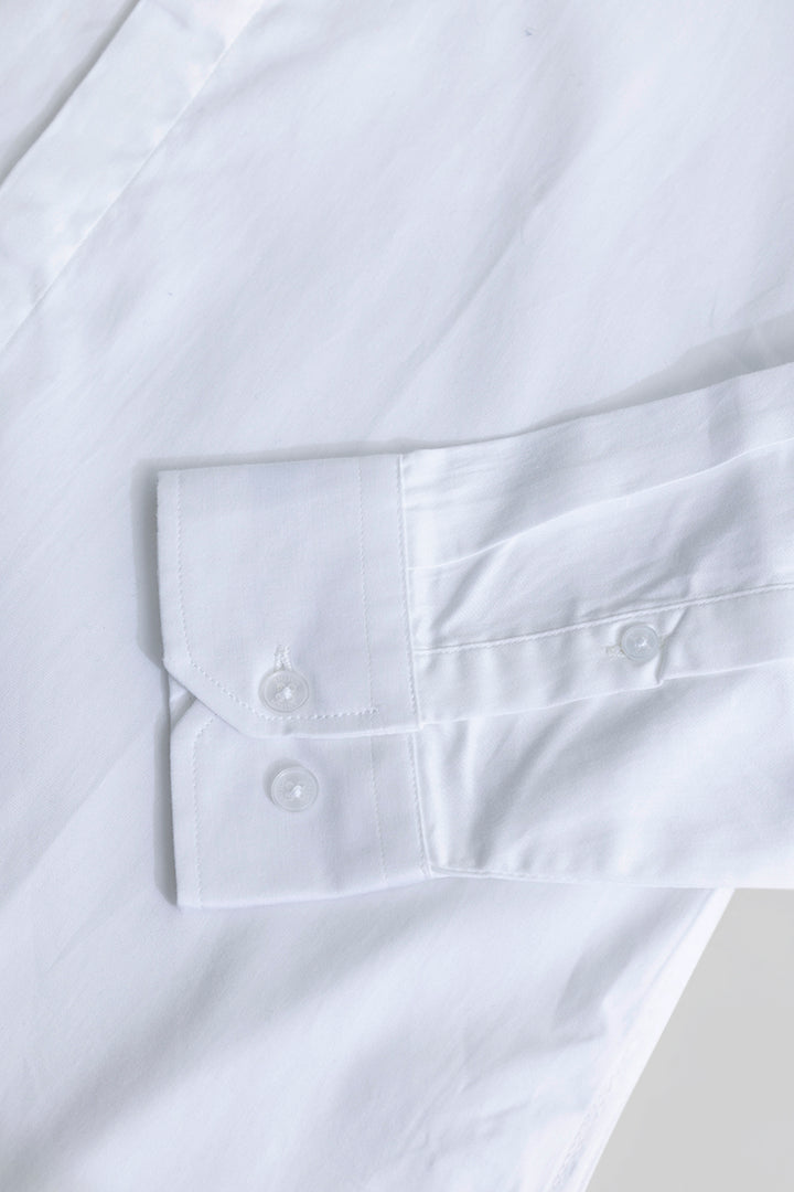 Crown Embroidered White Shirt