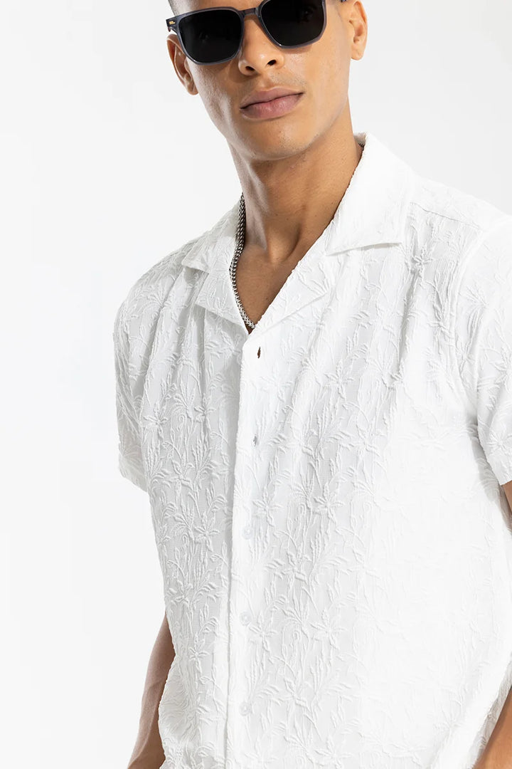 Rhomb White Textured shirt