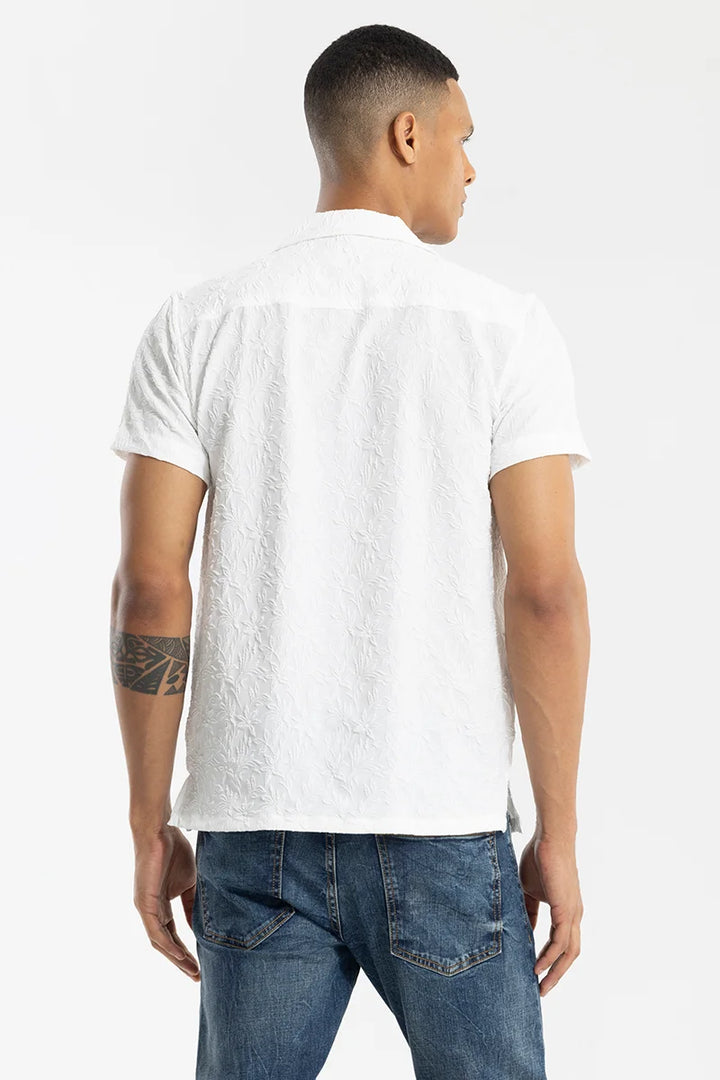 Rhomb White Textured shirt