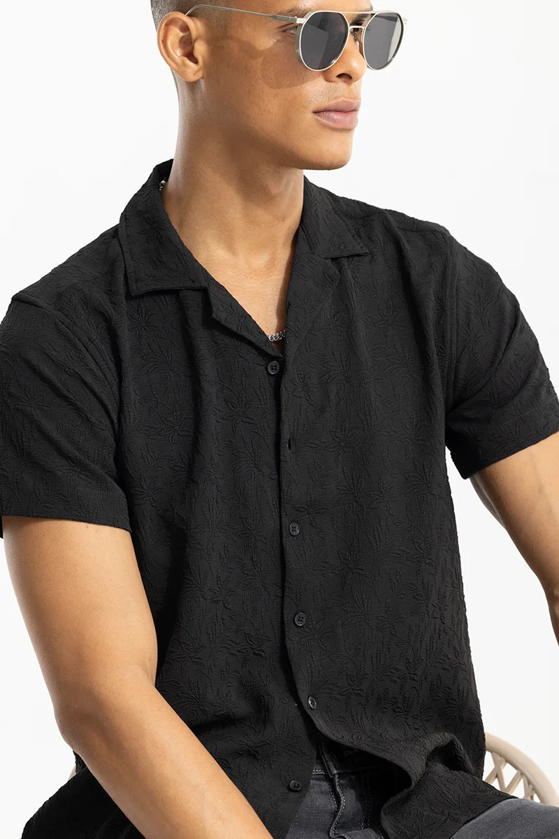 Rhomb Black Textured shirt