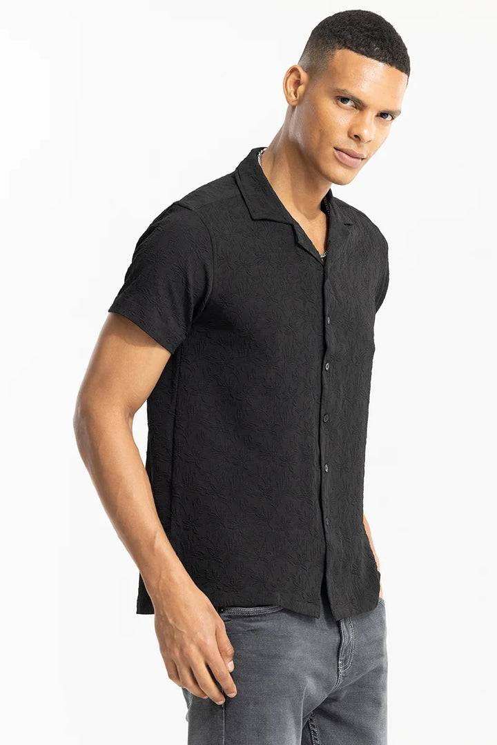 Rhomb Black Textured shirt