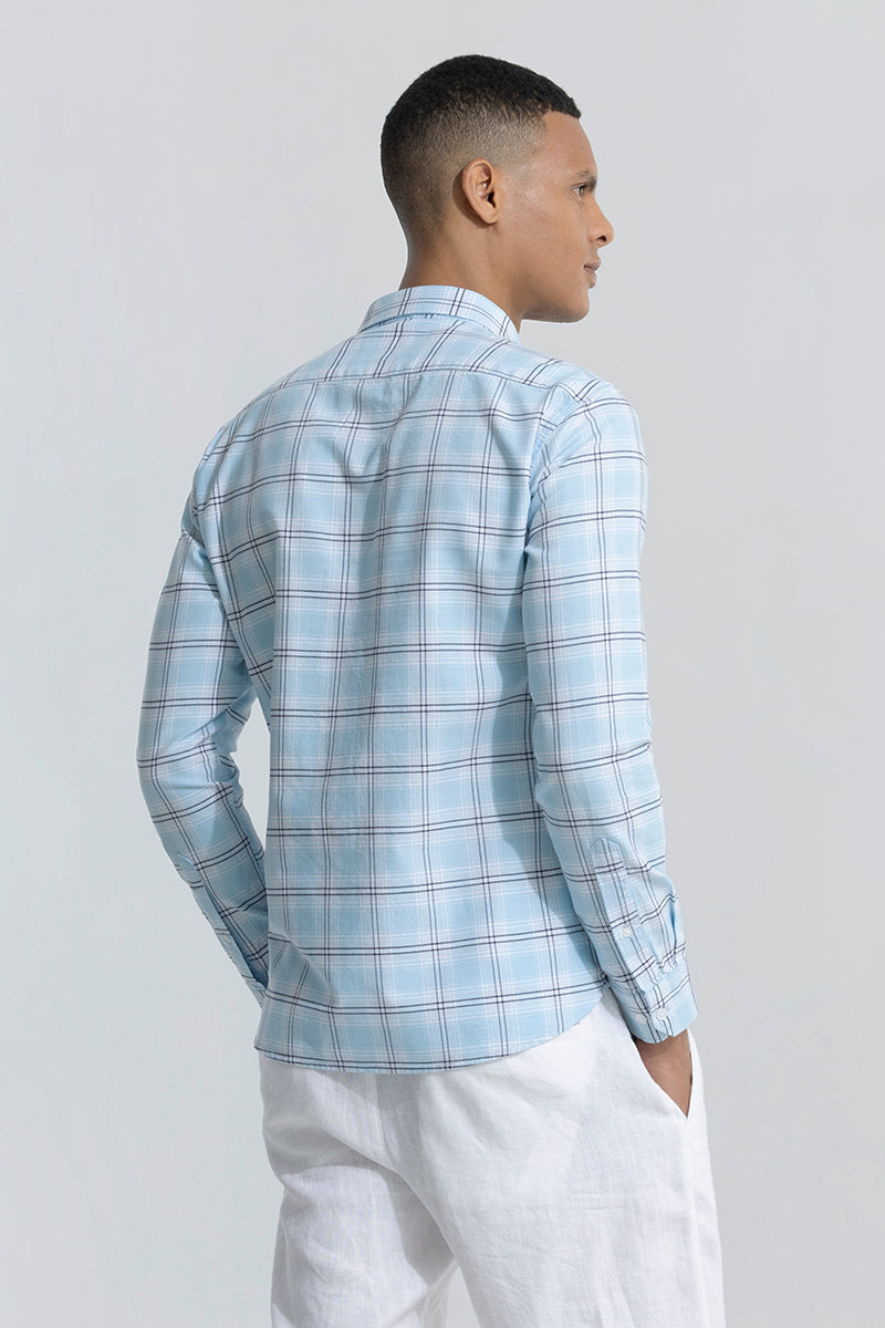 Quanta Checks Sky Blue Shirt