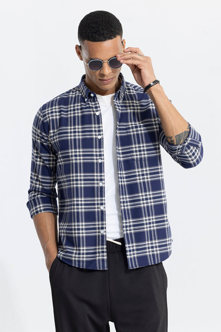 Quanta Blue Checks Shirt