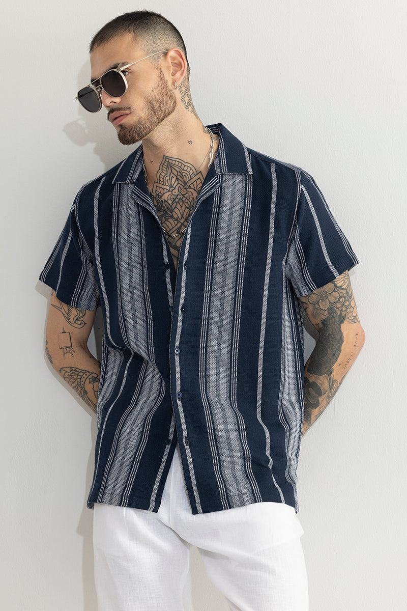 Aspect Stripe Navy Shirt