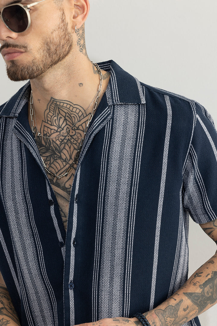 Aspect Stripe Navy Shirt