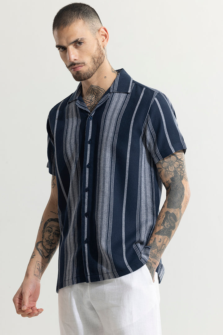 Aspect Stripe Navy Shirt