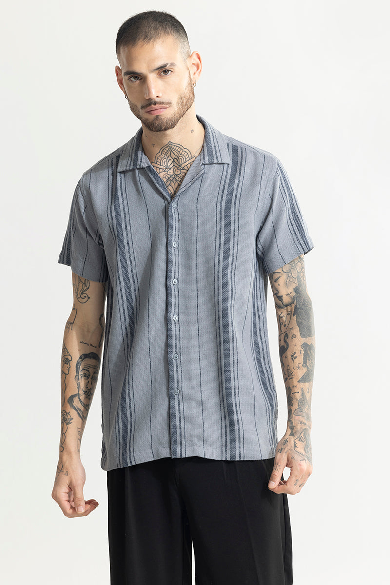 Aura Stripe Grey Shirt