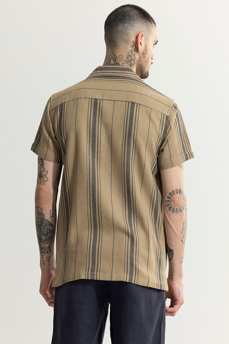 Aura Stripe Beige Shirt