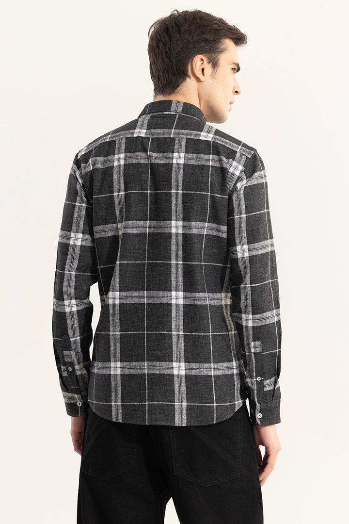 Widegrid Black Checks Shirt