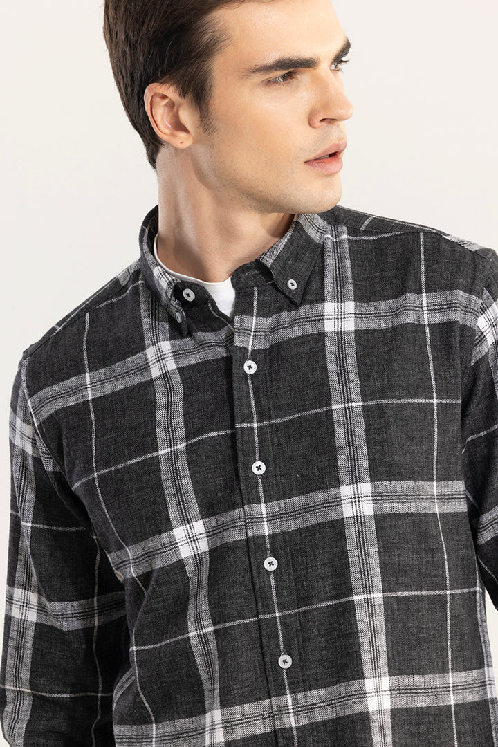 Widegrid Black Checks Shirt