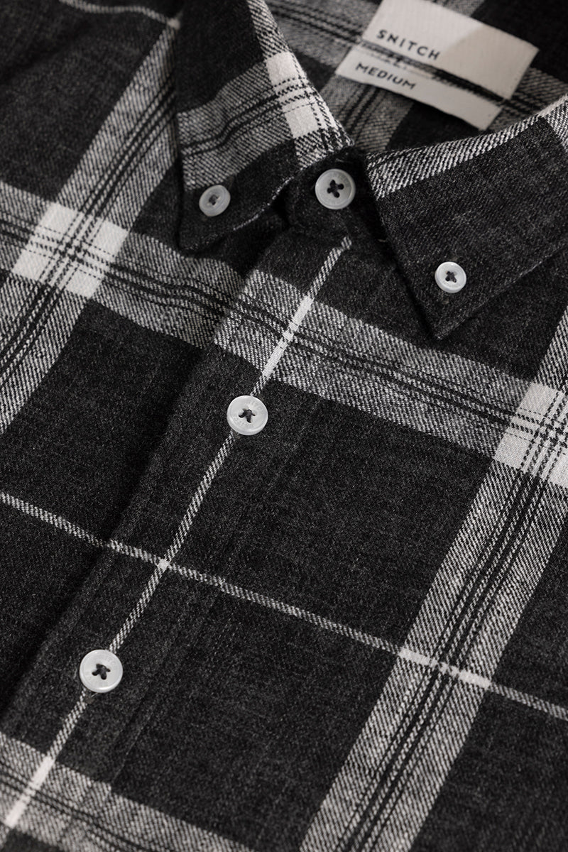 Widegrid Black Checks Shirt