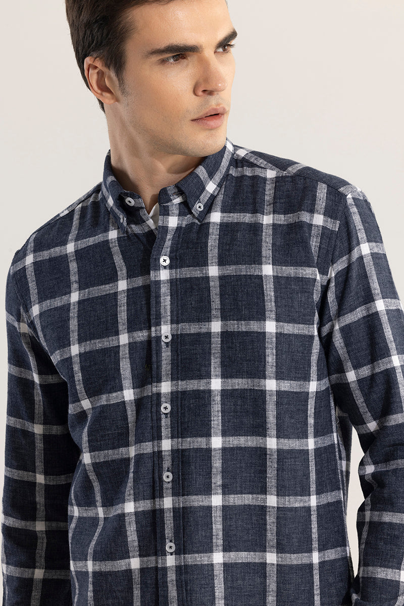 Plazagrid Navy Checks Shirt