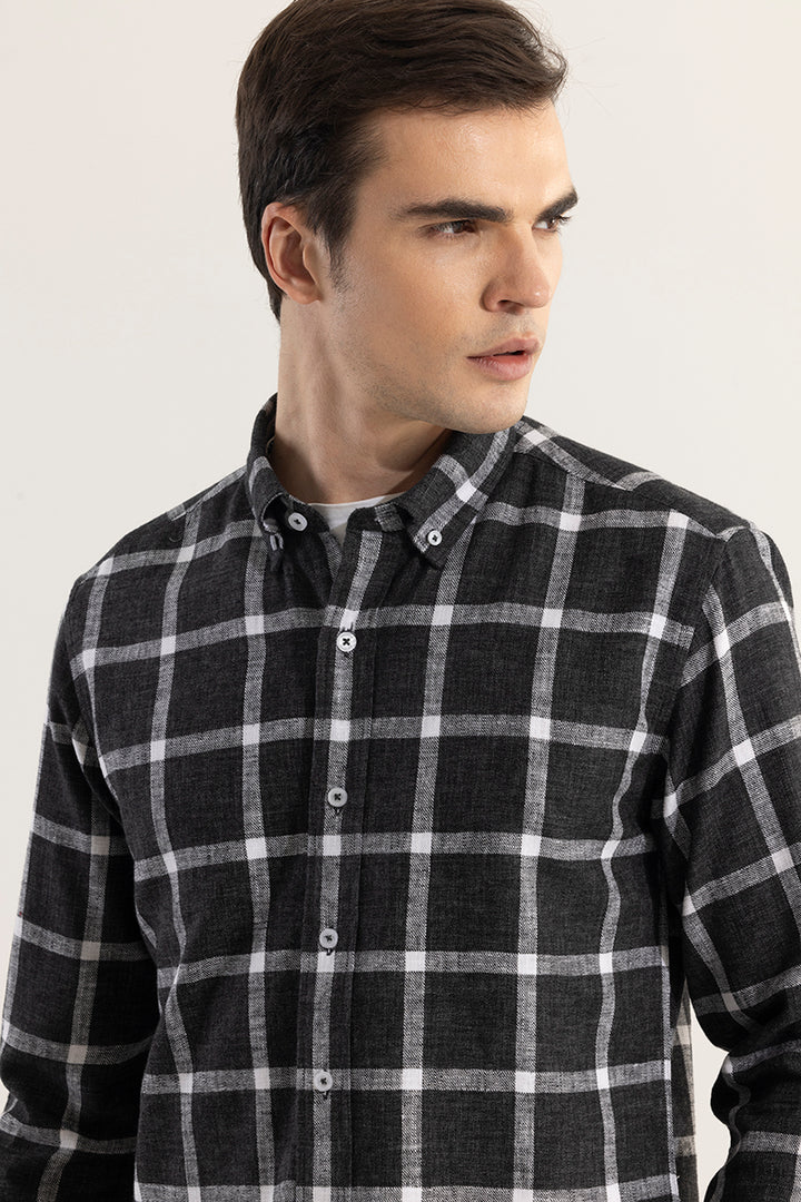 Plazagrid Black Checks Shirt