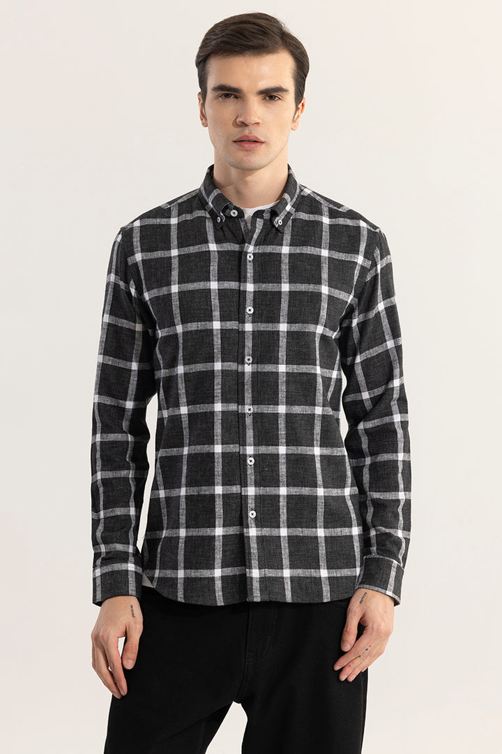 Plazagrid Black Checks Shirt