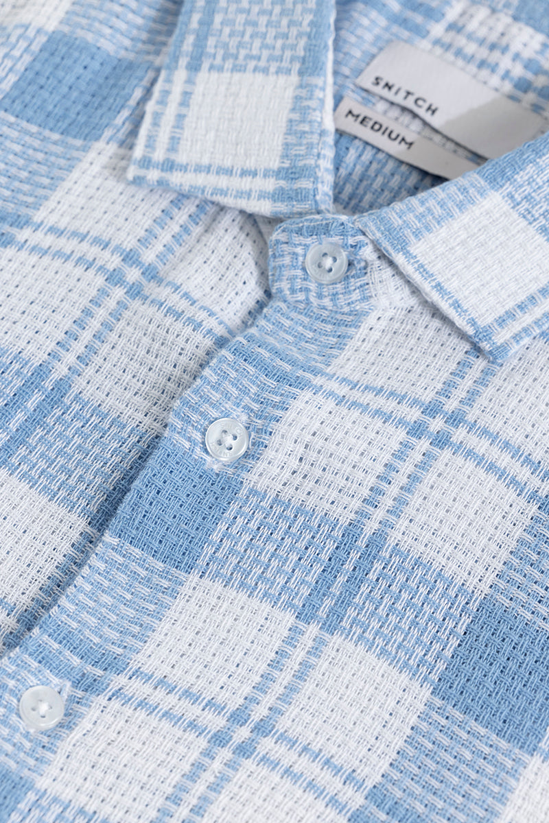 Matt Blue Checks Shirt