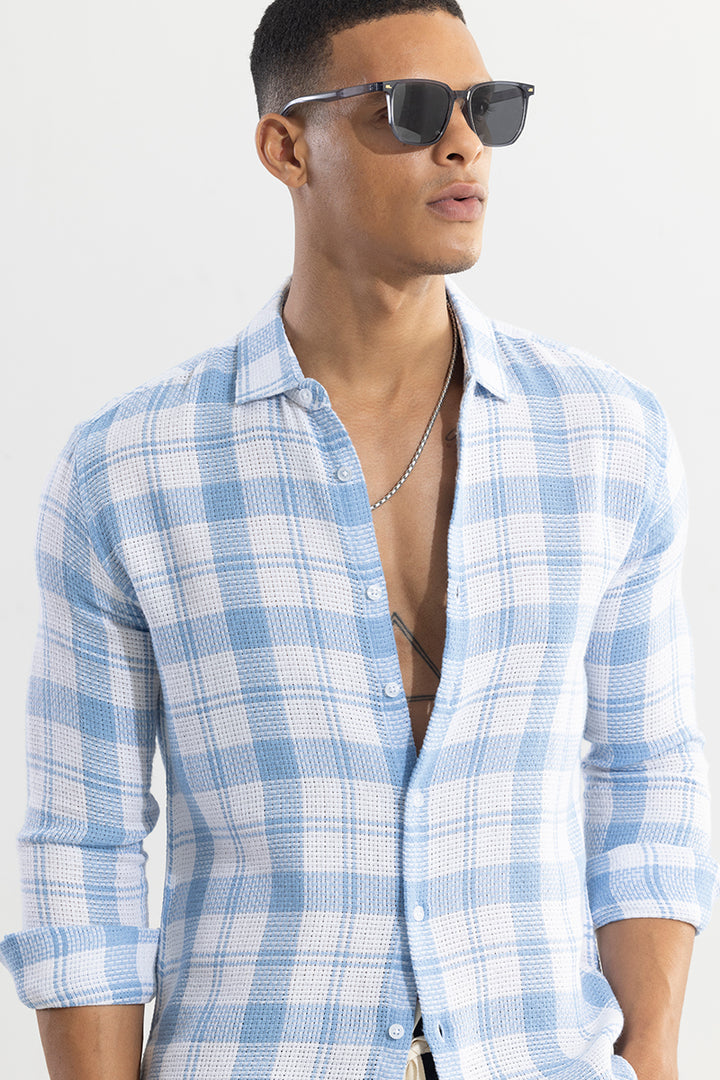 Matt Blue Checks Shirt