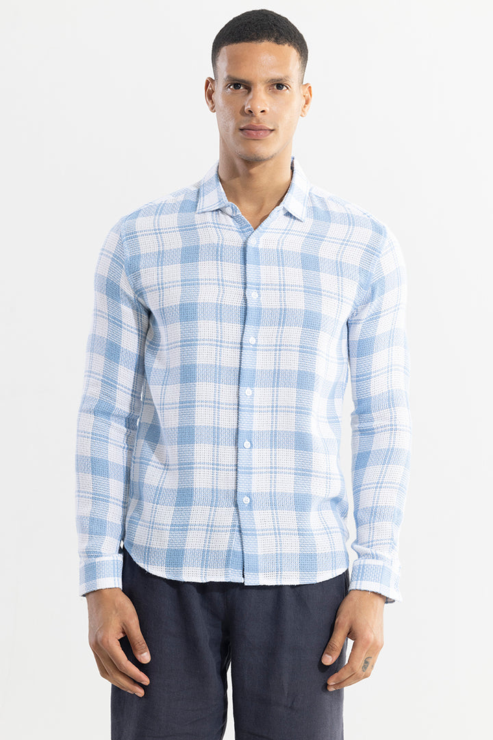 Matt Blue Checks Shirt