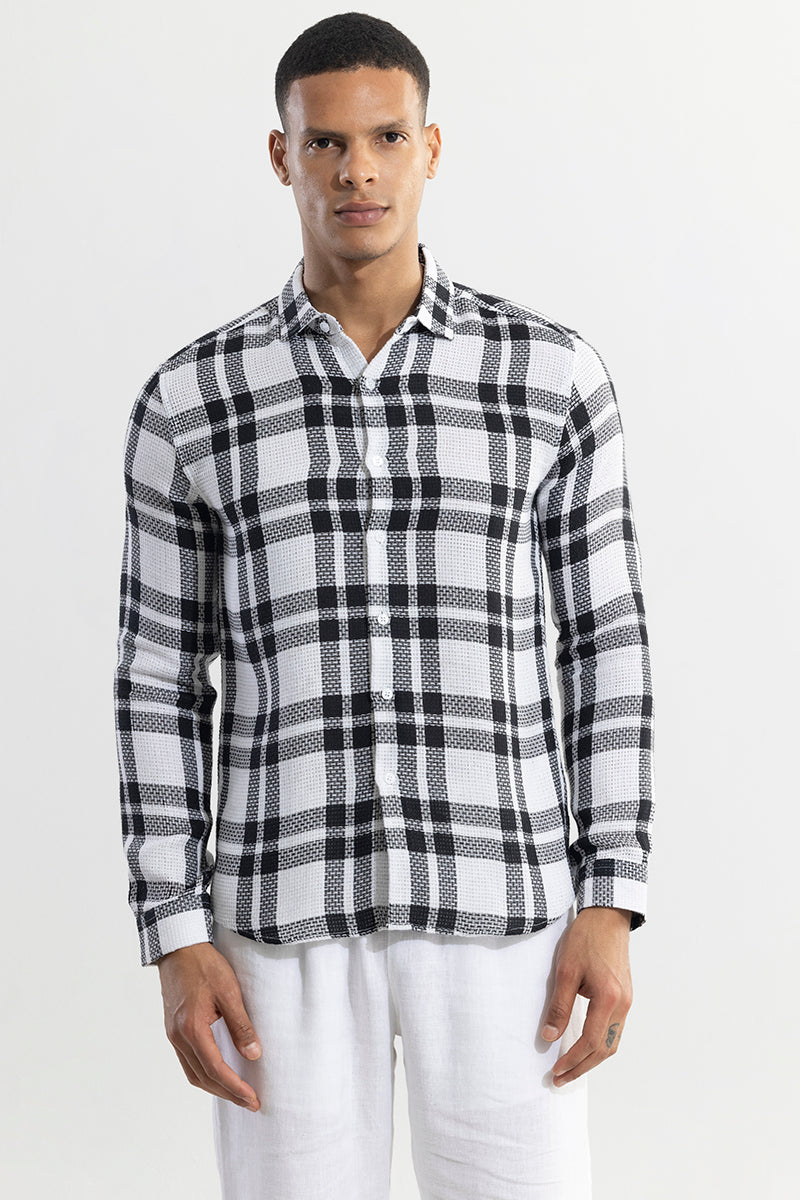 Dulet White Checks Shirt