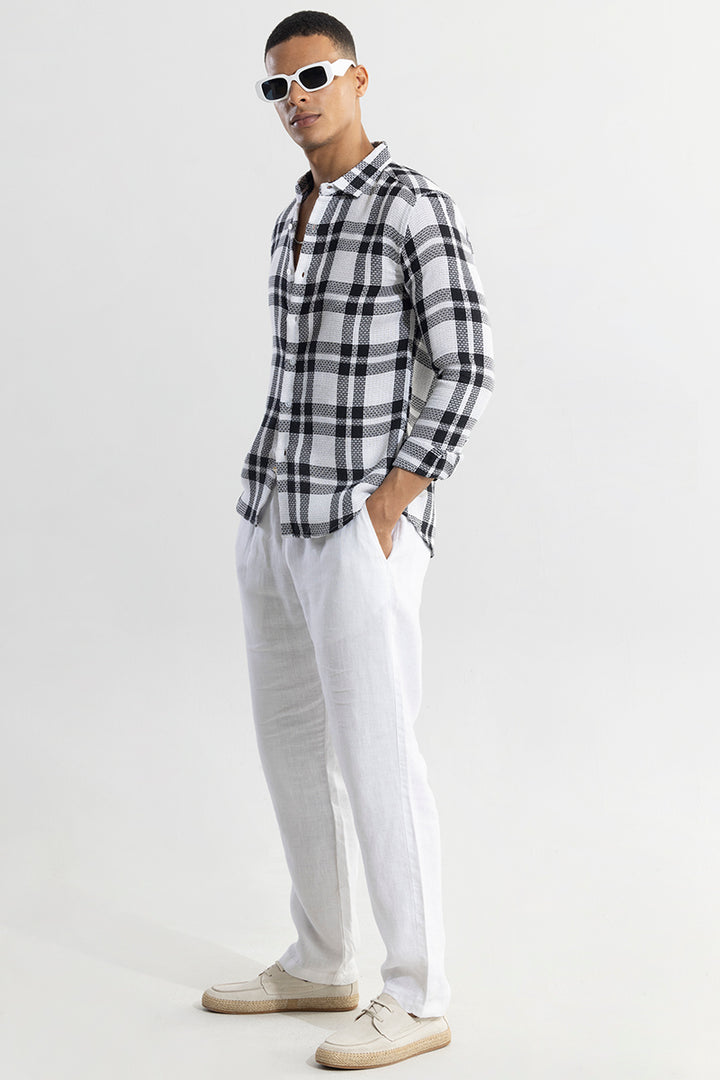 Dulet White Checks Shirt