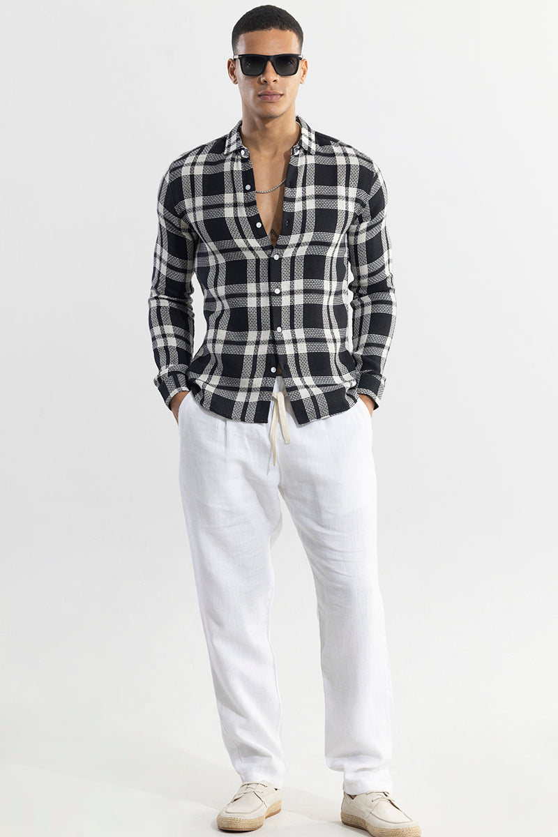 Buy Men's Dulet Black Checks Shirt Online | SNITCH