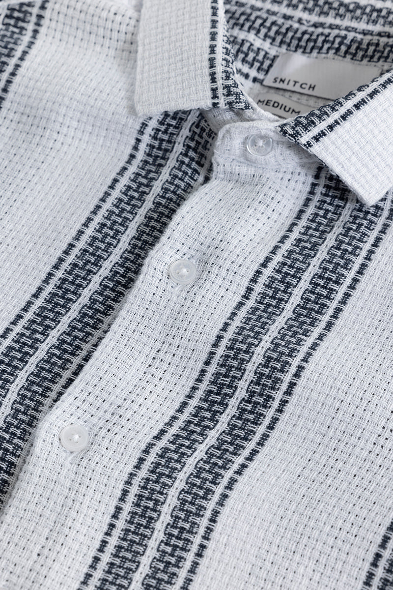 Matt white Stripe Shirt