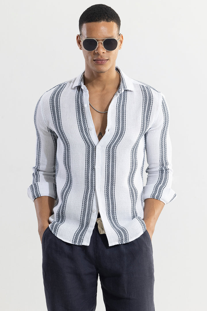 Matt white Stripe Shirt