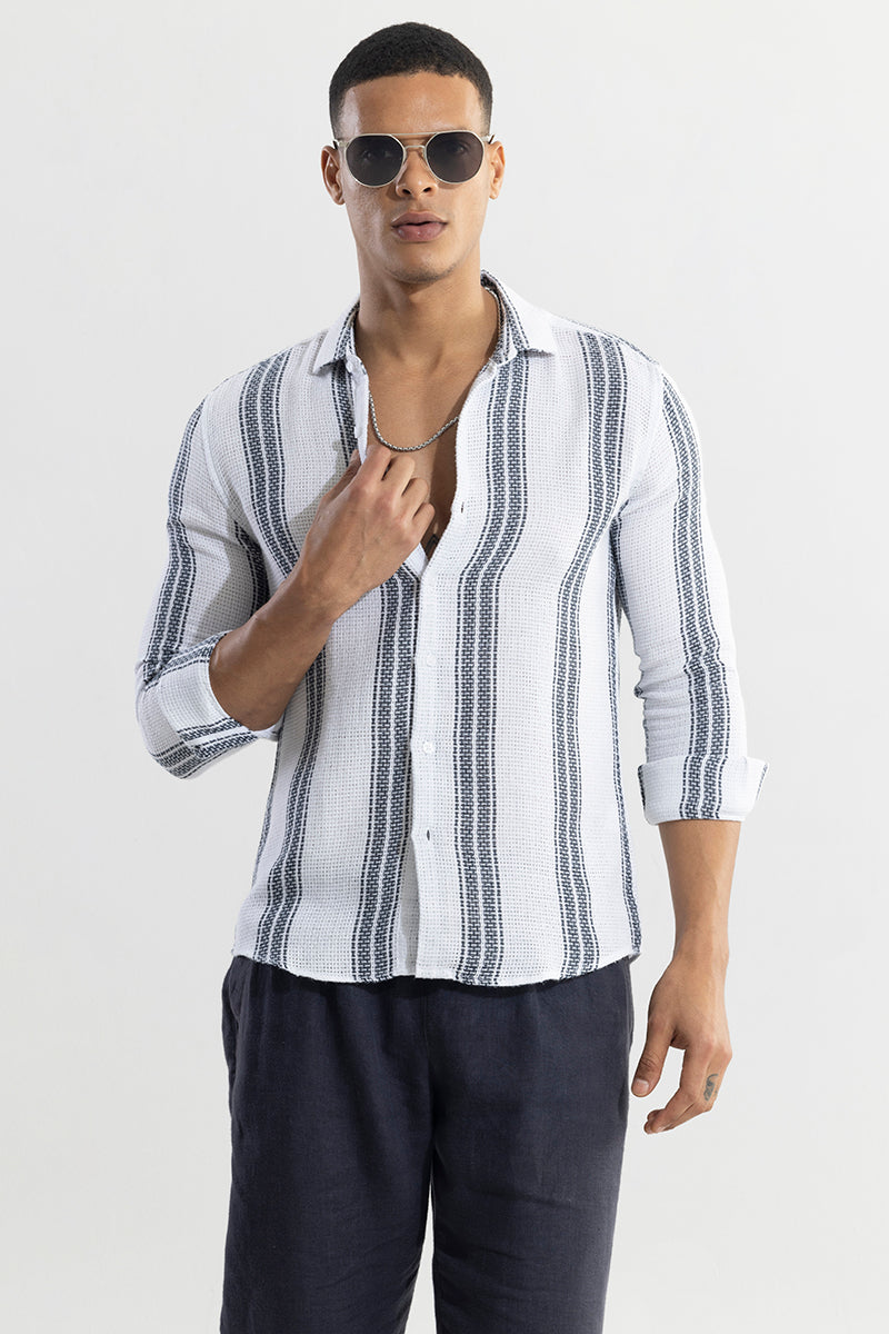 Matt white Stripe Shirt