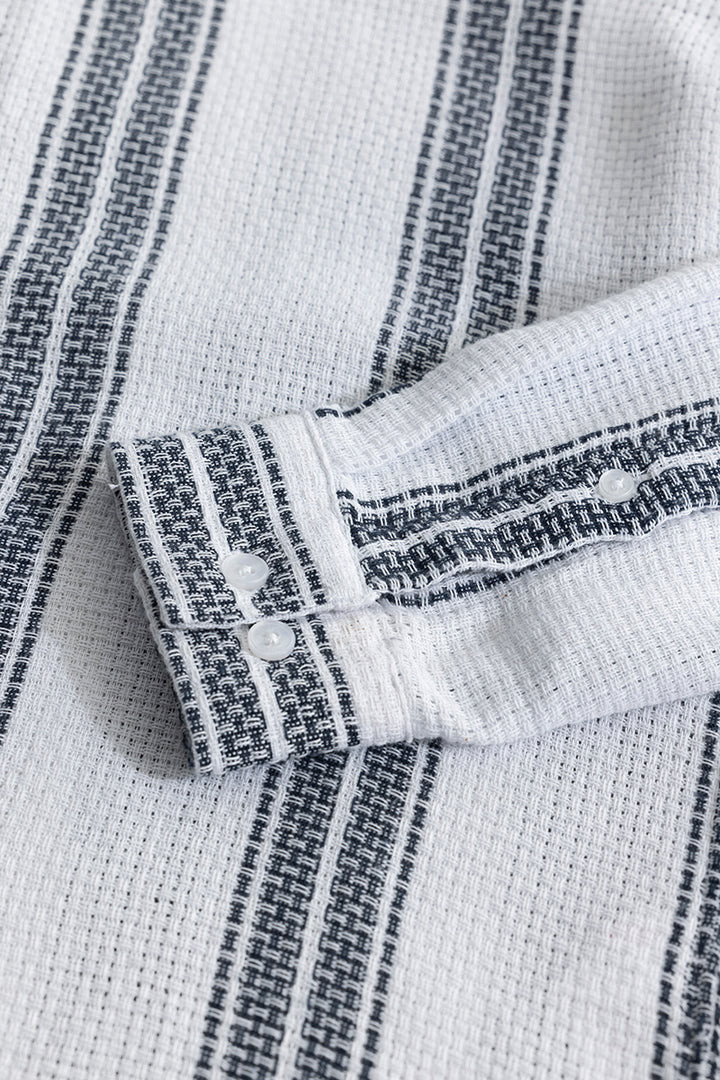 Matt white Stripe Shirt