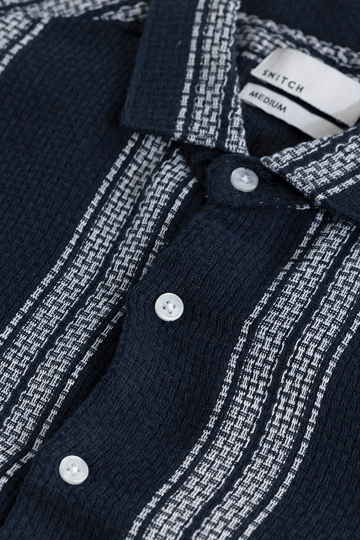 Matt Navy Stripe Shirt