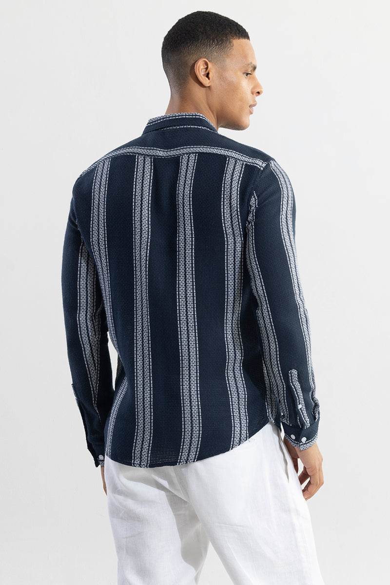 Matt Navy Stripe Shirt