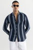 Matt Navy Stripe Shirt