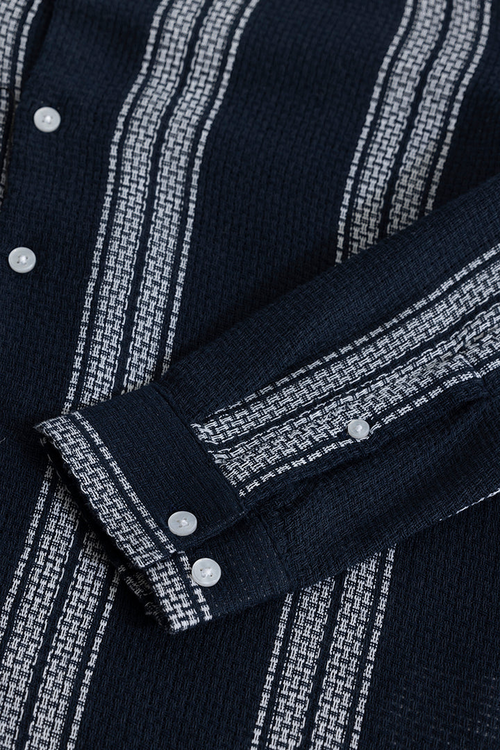 Matt Navy Stripe Shirt