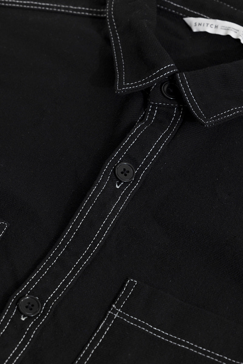 Contour Contrast Stitch Overshirt