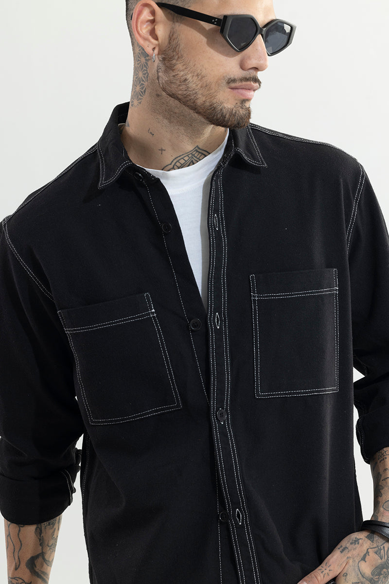 Contour Contrast Stitch Overshirt