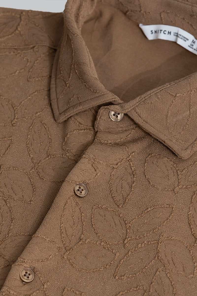 Leaflet Brown Shirt