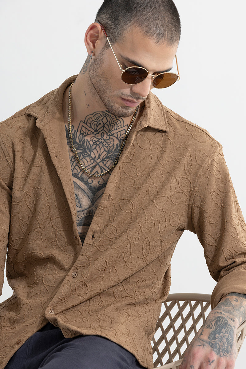 Leaflet Brown Shirt